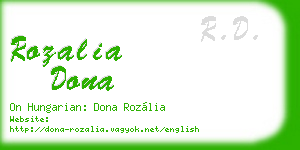 rozalia dona business card